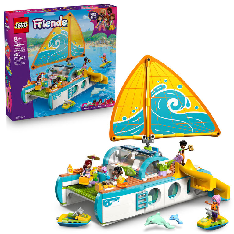 LEGO Friends L'aventure en Bateau, Ensemble de Construction pour Enfants, Jouet de Jeu de Rôle Imaginatif 42664