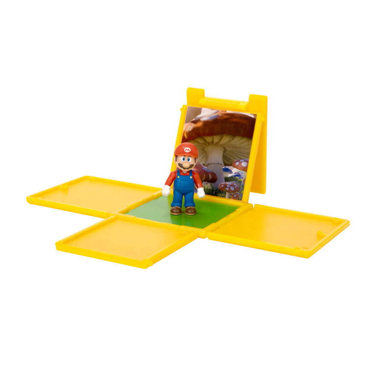 Super Mario Bros Le Film - Figurine miniature 1,25" avec Bloc Point d'interrogation - Mario