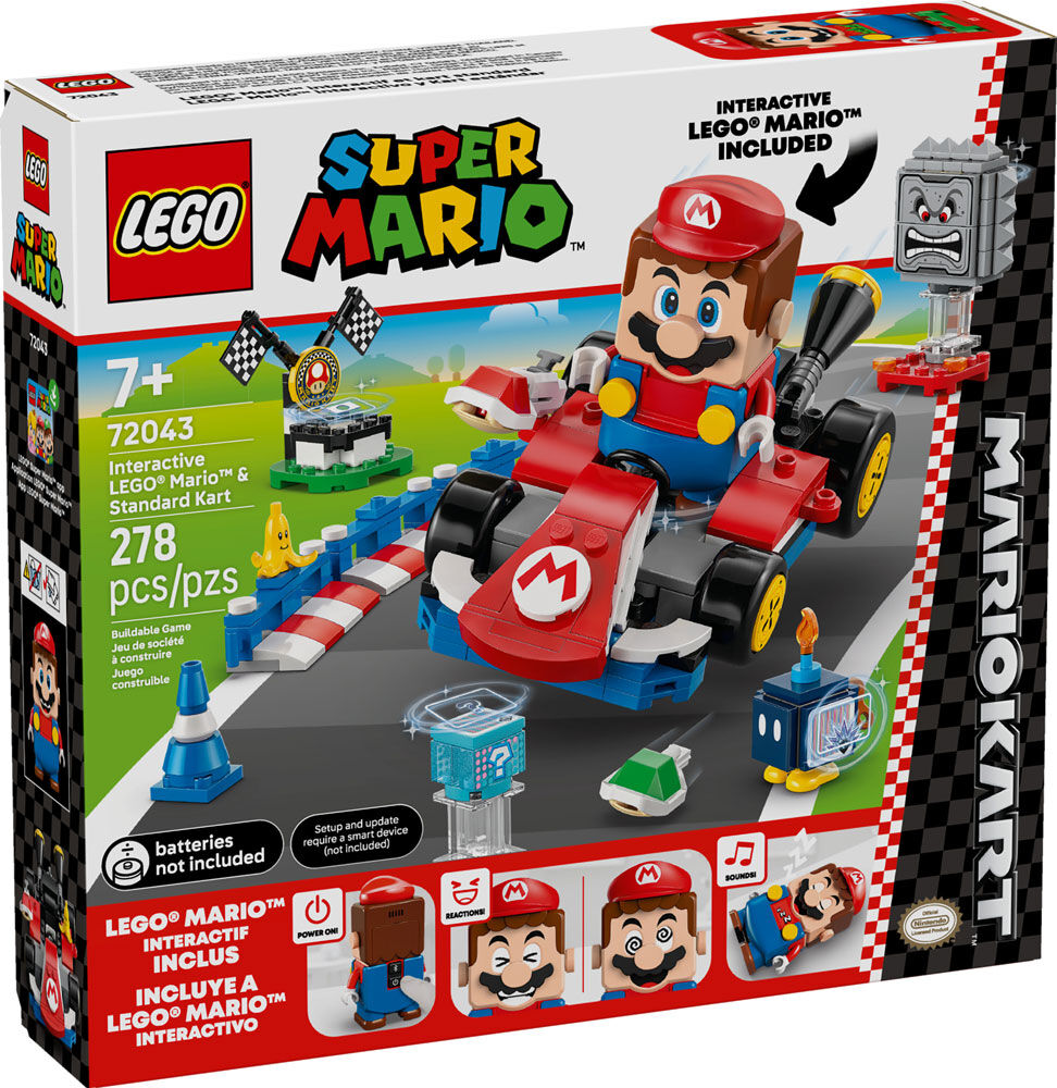 LEGO Super Mario : Mario Kart - Interactive LEGO Mario & Standard Kart Toy 72043