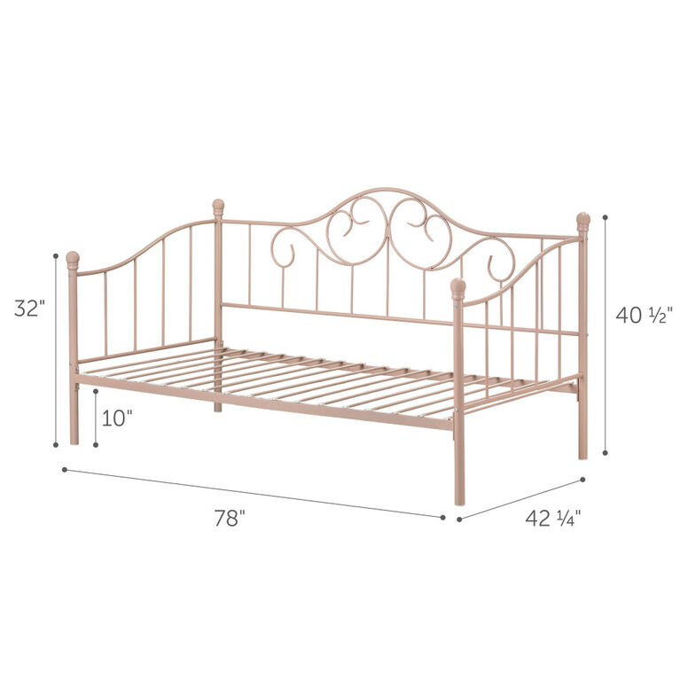 Savannah Twin Metal Daybed Pink