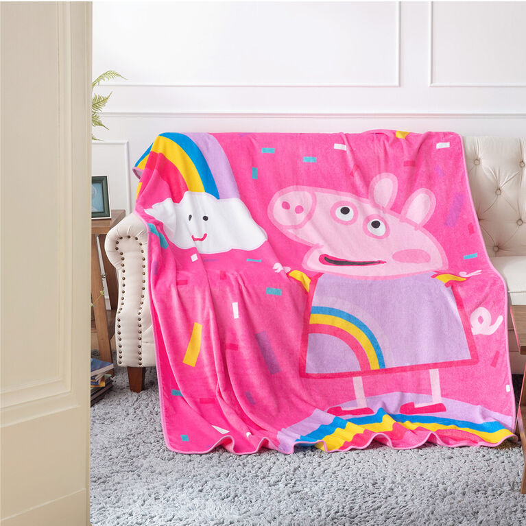 Peppa Pig Fleece Throw Blanket, 50 x 60 inches Toys R Us Canada