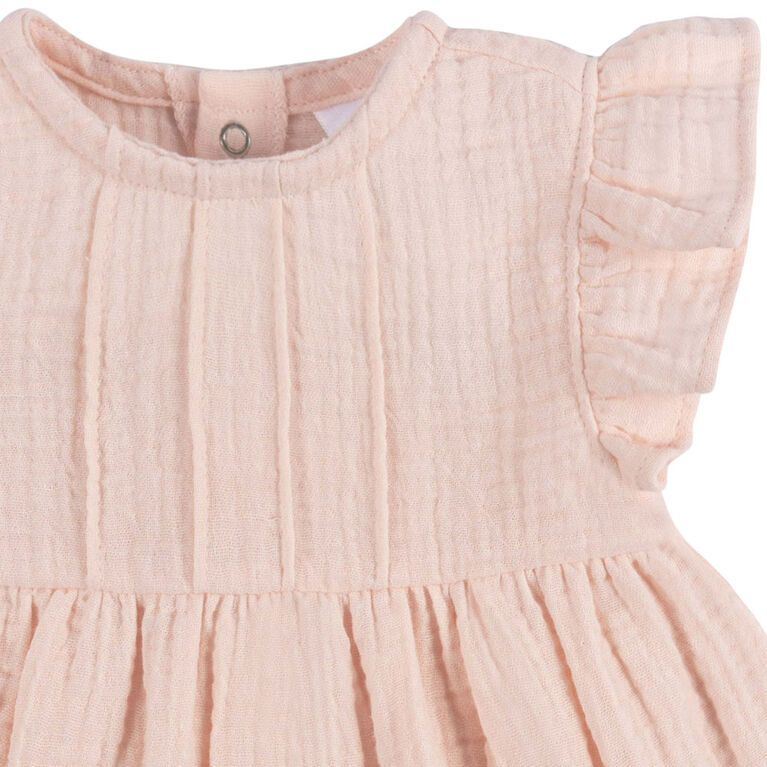 Gerber Childrenswear - 2-Piece Top + Diaper Set - Blush - 3-6M