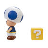 Super Mario 4" Figures Wave 21 -Blue Toad with Question Block