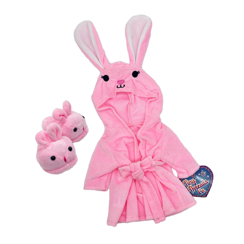 Bathrobe and Slipper Set for 36cm Doll