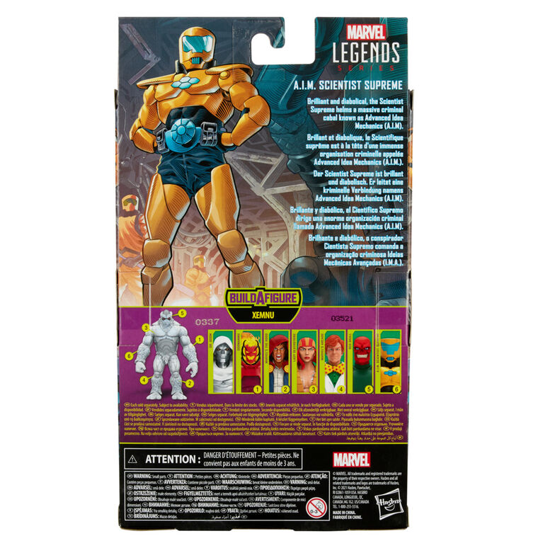Marvel Legends Series 6-inch Collectible Action A.I.M. Scientist Supreme Figure and 1 Accessory and 1 Build-A-Figure Part