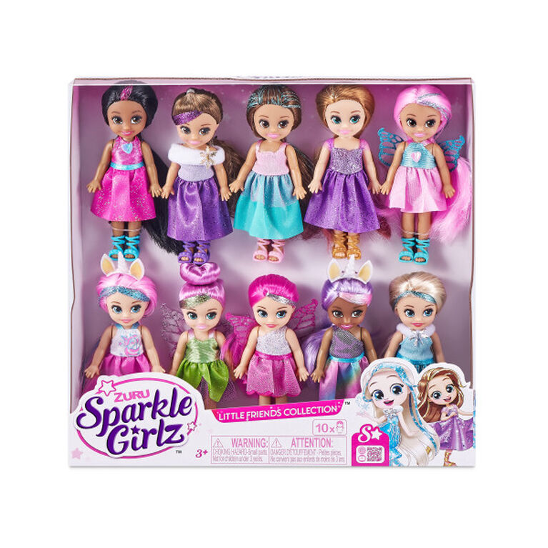 Zuru Sparkle Girlz Little Friends Set of 10 Dolls (Styles May Vary) - R Exclusive