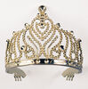 Tiara - Plastic with Combs Gold
