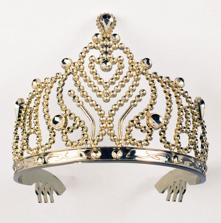Tiara - Plastic with Combs Gold