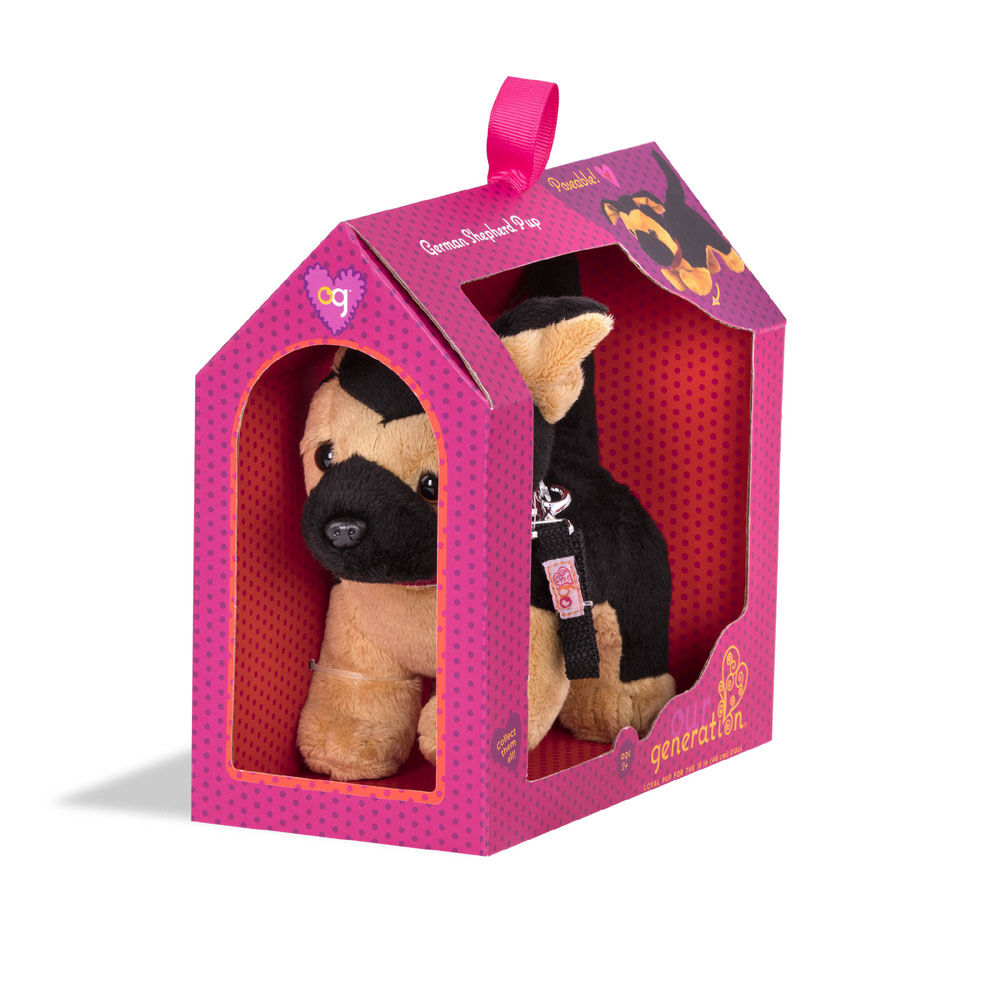Our Generation German Shepherd Pup Pet Dog Plush with Posable Legs