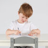 Table et 2 chaises "Inspire" (table blanche, chaises grises)