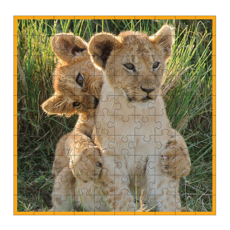 WWF 100 pc. Puzzle - Lion Cubs - English Edition