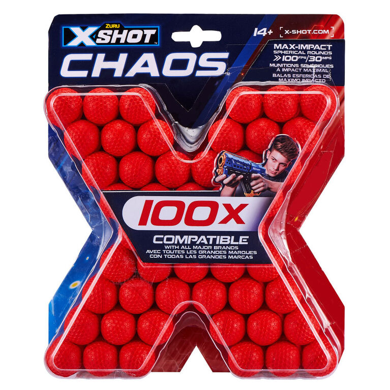 Pack de recharge X-Shot Chaos (100 cartouches) par ZURU