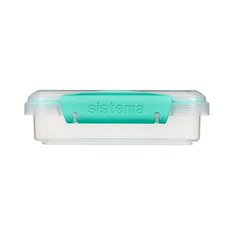 Sistema To Go Sandwich Lunch Box, Stackable Food Storage Container, 450 mL, BPA Free, Colour May Vary