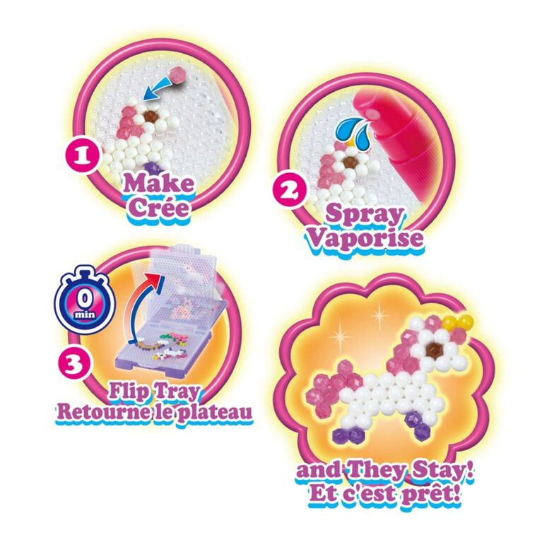 Pack de fête licorne magique Aquabeads, kit complet de perles d'art et d'artisanat