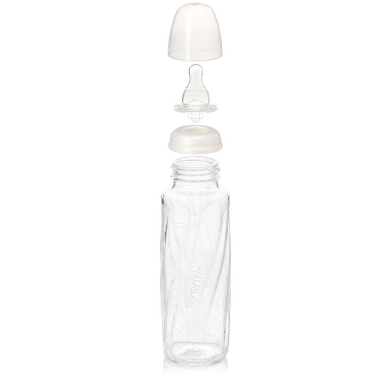 Evenflo Classic Glass + Vented Bottles 8oz 3-Pack