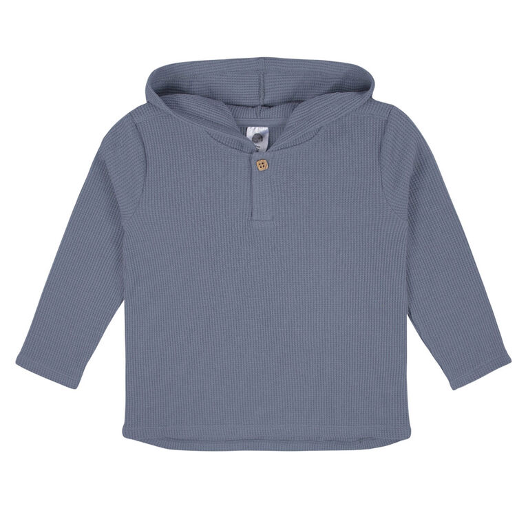 Gerber Childrenswear - Ensemble 2 pièces avec sweat à capuche et pantalon de jogging en tricot gaufré bleu pour tout-petits garçons 2T