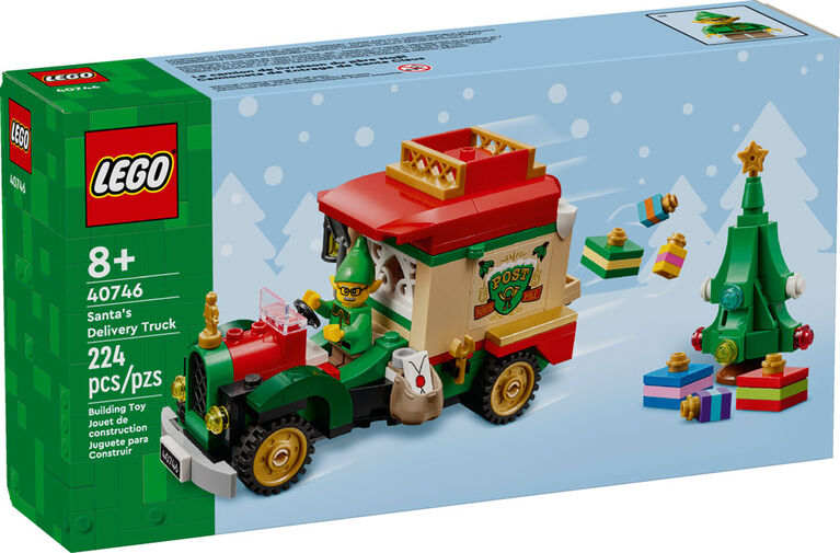 LEGO Le camion de livraison du p&egrave;re No&euml;l Jouet de jeu de r&ocirc;le avec des cadeaux de No&euml;l et une figurine de lutin 40746