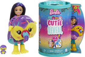 Barbie Cutie Reveal Chelsea Doll and Accessories, Jungle Series, Toucan-Themed Small Doll Set
