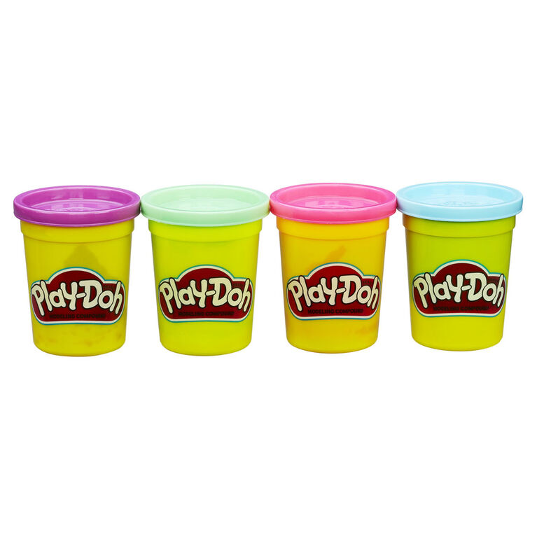 Play-Doh - Ensemble de 4 pots Play-Doh de couleurs vives