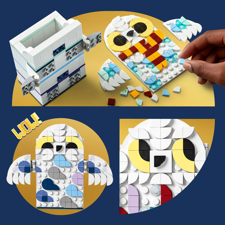LEGO DOTS Hedwig Pencil Holder 41809 DIY Craft Kit (518 Pieces)