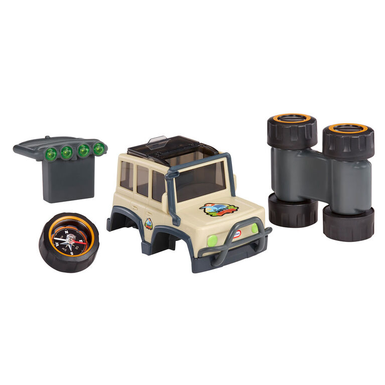 Big Adventures Safari SUV STEM Toy Vehicle with Binoculars, Flashlight, and Compass