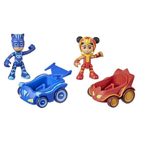 Pyjamasques, jouet Course poursuite Yoyo contre An Yu, véhicule avec figurine