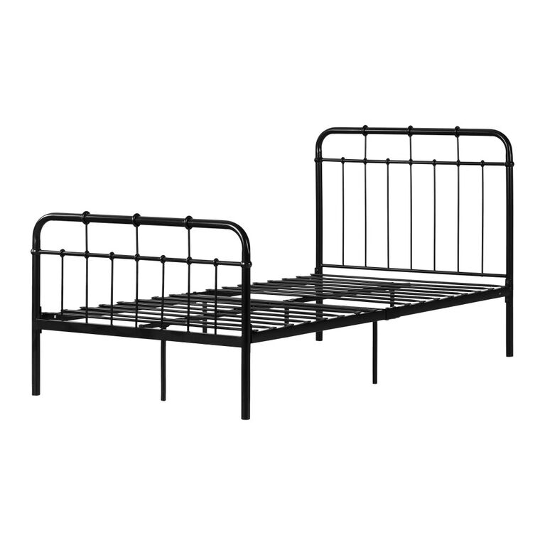 Hankel Twin Metal Platform Bed Black