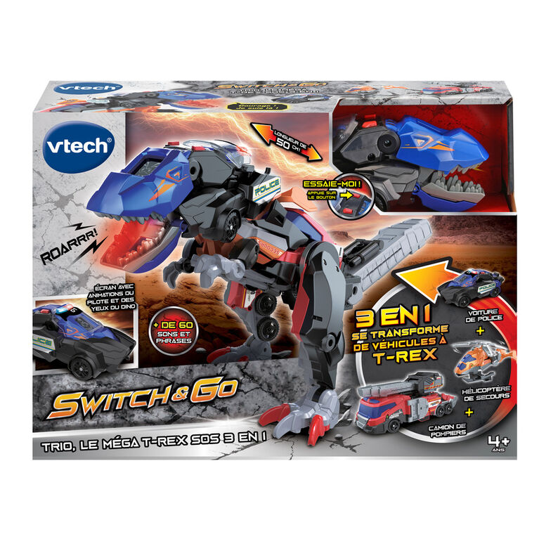 VTech Switch & Go 3-in-1 Rescue Rex - French Edition