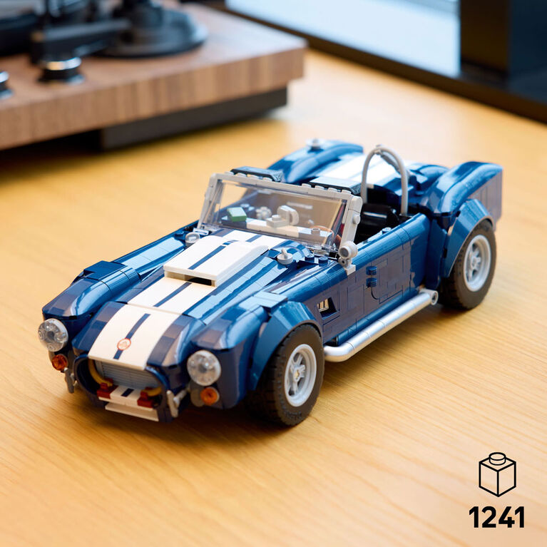 LEGO Icons Shelby Cobra 427 S/C, Objet D&eacute;coratif pour la Maison ou le Bureau, Ensemble de Mod&egrave;le de Voiture pour Adultes 10357