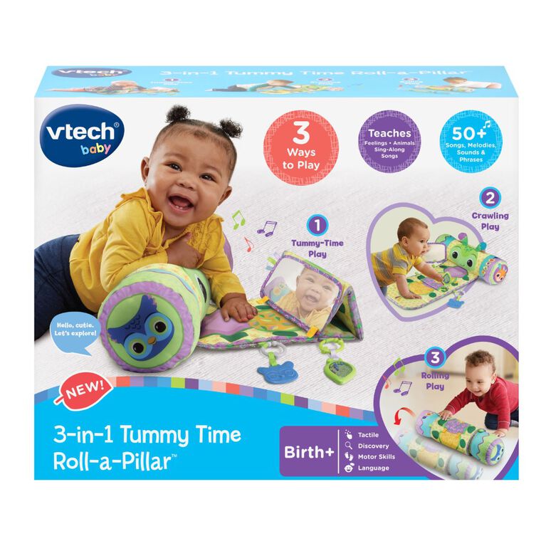 VTech 3-in-1 Tummy Time Roll-a-Pillar - English Edition