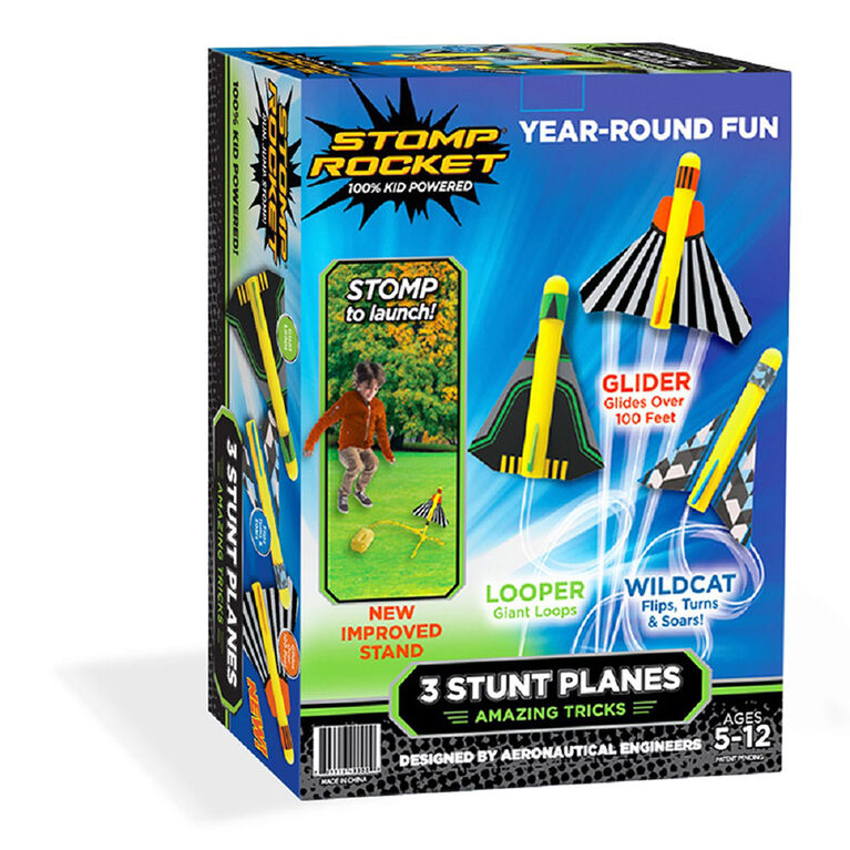 Stomp Rocket avec 3 avions Stunt - Édition anglaise