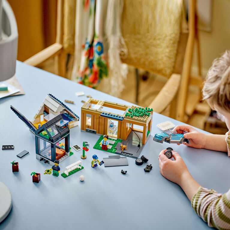 LEGO City Family House and Electric Car 60398 Building Toy Set (462 Pieces)