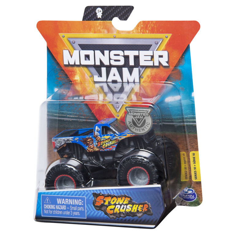 Monster Jam, Official Stone Crusher Truck, Die-Cast Vehicle, Arena Favorites Series, 1:64 Scale