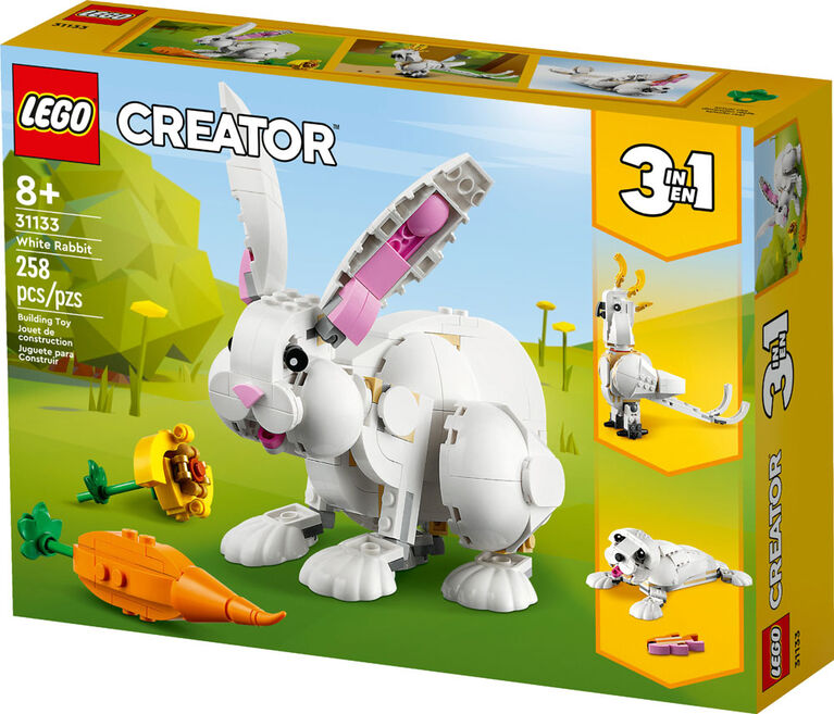 LEGO Creator Le lapin blanc 31133 Ensemble de jeu de construction 3en1 (258 pièces)