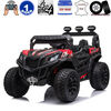 KidsVip 12V Enfants et Tout-Petits Junior Sport Utility UTV Voiture Eléctrique avec Commande à Distance - Rouge - Édition anglaise