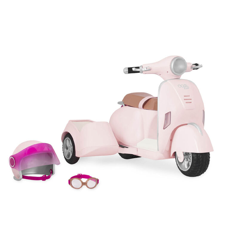 Our Generation, OG Ride Along Scooter with Side Car for 18-inch Dolls