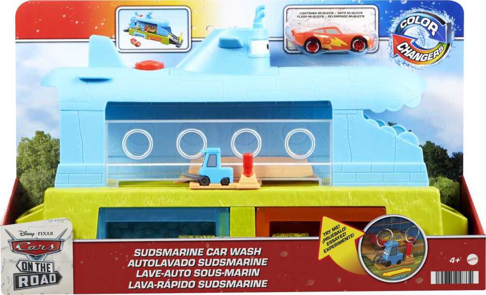 Color change top car wash playset