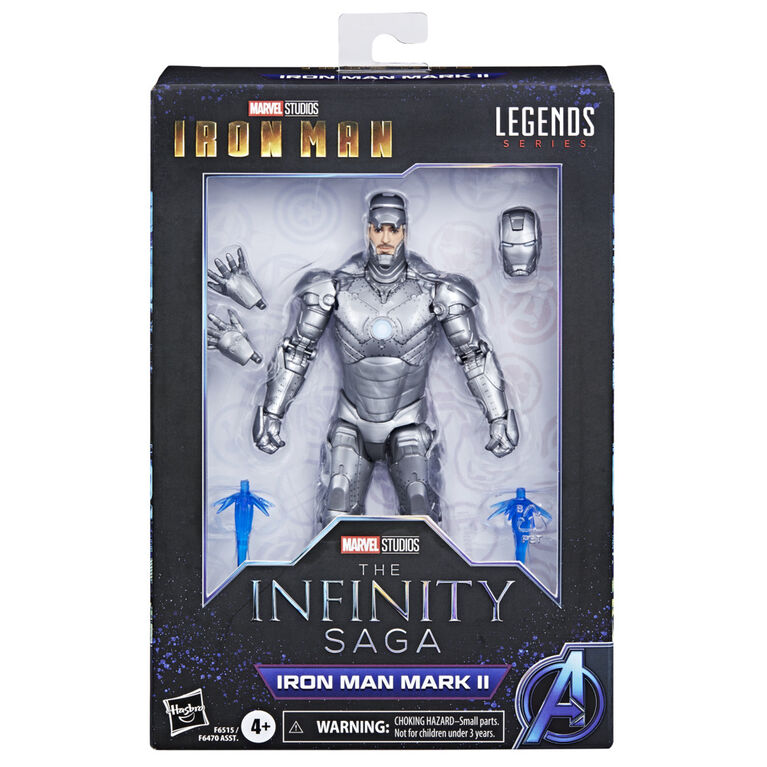 Hasbro Marvel Legends Series Iron Man Mark II, Iron Man 6 Inch Marvel Legends Action Figures