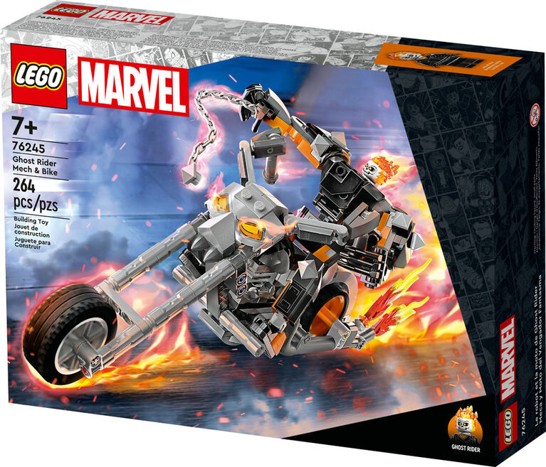 LEGO Marvel Ghost Rider Mech and Bike 76245 Building Toy Set (264 Pieces)