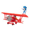 Tornado, le biplane, avec figurines Sonic et Tails du film Sonic le Hérisson 2 