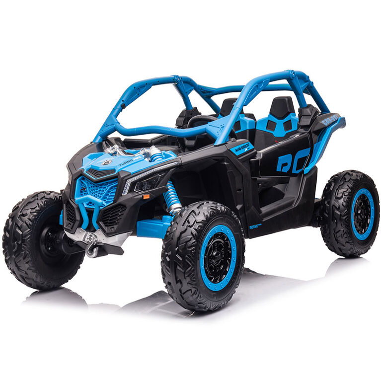 KIDSVIP Can-Am Maverick 2X24V Kids' & Toddlers' 4X4 Ride-On UTV Buggy w/ RC - Blue