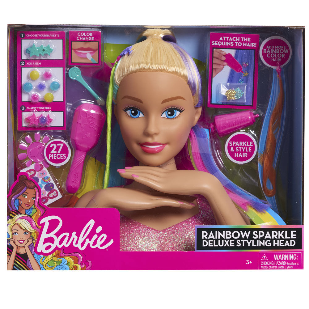 Barbie Tête à Coiffer et à Maquiller Manucure Crimp & Color Styling Head 