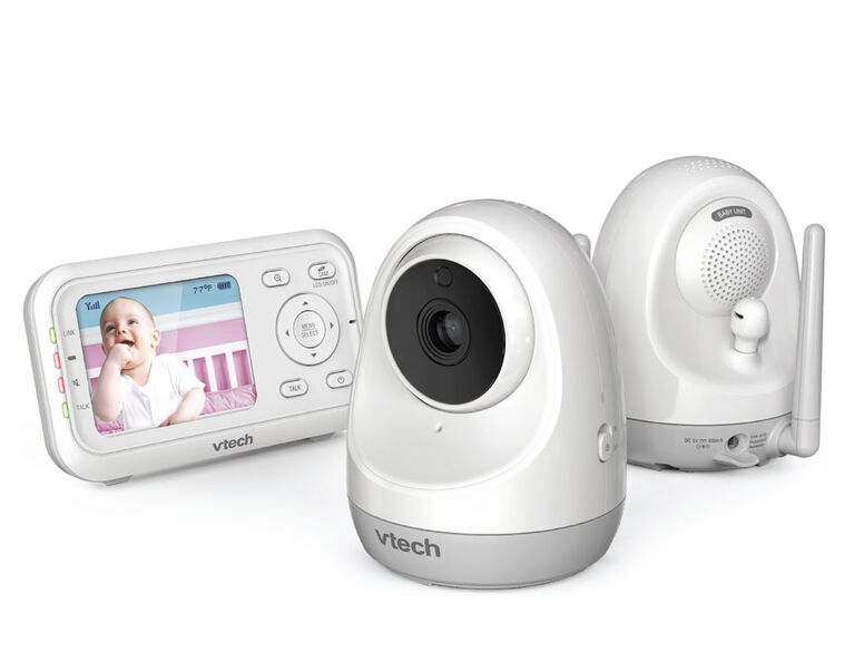 Vtech Vm3261 2 2 8 Inch Digital Video Baby Monitor With 2 Pan Tilt Camera Full Color And Automatic Night Vision White Babies R Us Canada Vtech Vm3261 2 2 8 Inch Digital Video Baby Monitor With 2 Pan Tilt Camera Full Color And Automatic Night Vision White Babies R Us Canada