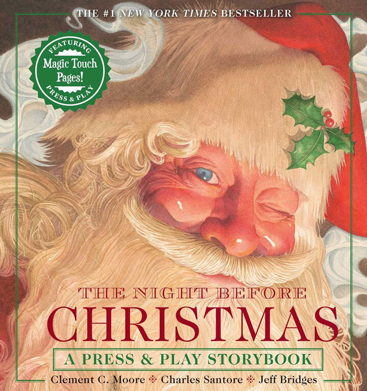 Night Before Christmas Press & Play Storybook: The Classic Edition Hardcover Book Narrated by Jeff Bridges - English Edition