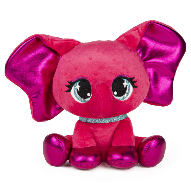 P.Lushes Designer Fashion Pets Willa Burke Elephant Premium Stuffed Animal, Pink, 6"