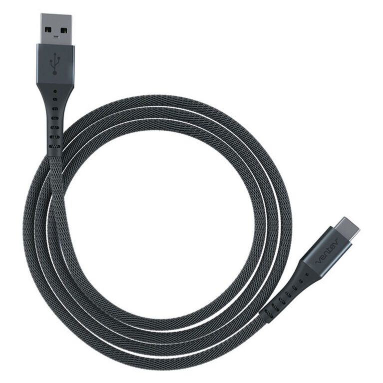 Ventev Câble de Charge/Sync Alloy USB A a USB-C 10ft Gris