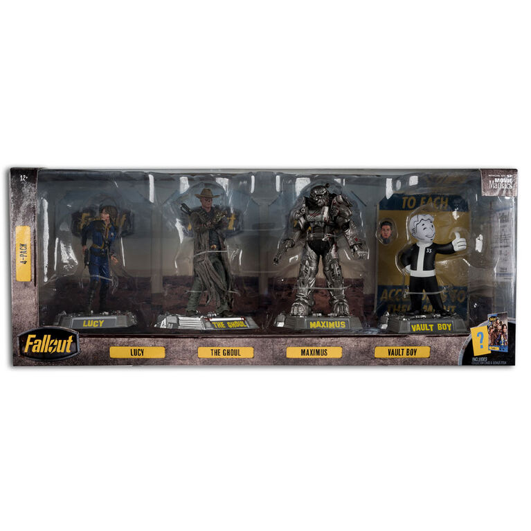 Movie Maniacs - Fallout Lucy, Maximus, The Ghoul & Vault Boy - Figurines posées de 6 pouces 4 packs