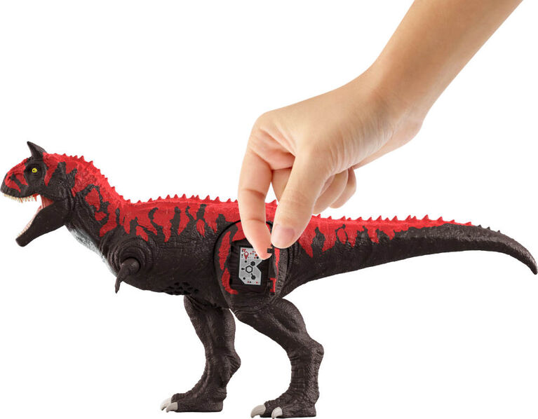 Figurine de dinosaure Carnotaure Rugissement et Texture réaliste de Jurassic World, collection Héritage réimaginée