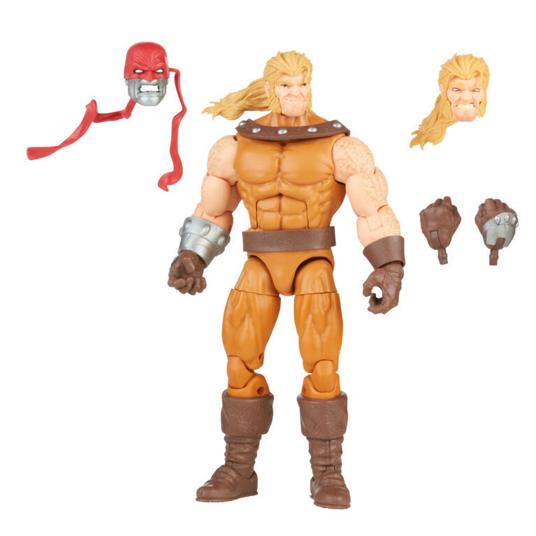 Marvel Legends Series 6-inch Scale Action Figure Toy Sabretooth and 1 Build-A-Figure Part