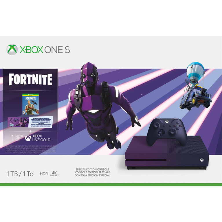 Xbox One S 1TB Hardware Fortnite Purple